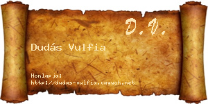 Dudás Vulfia névjegykártya